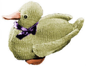 Knitting Pattern Toy Duck Stuffed Toy Vintage PDF Instant Download