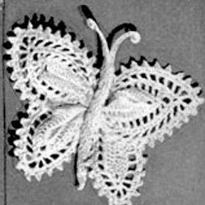 Butterfly Crochet Pattern Butterfly In 3 Sizes S M & L Crochet Cotton Size 30 PDF Instant Download