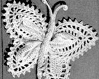 Butterfly Crochet Pattern Butterfly In 3 Sizes S M & L Crochet Cotton Size 30 PDF Instant Download
