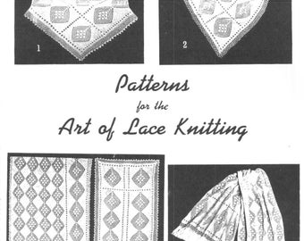 The Art Of Lace Knitting Patterns #3  Table Cloth Stole Shawl Collar PDF Instant Download