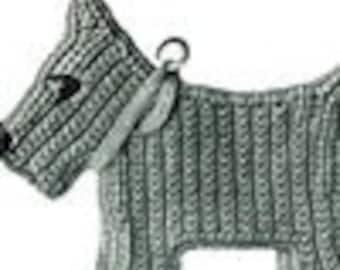 Scottie Dog Potholder Crochet Pattern PDF Instant Download