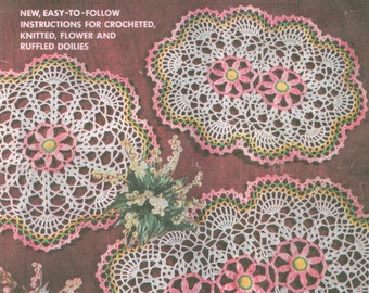 Crochet and Knitting Doilies Pattern Book Flowers Pineapples and More PDF Instant Download