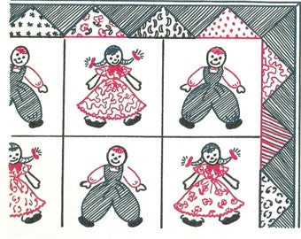 Raggedy Ann And Andy Quilt Applique Pattern Pdf Instant Download
