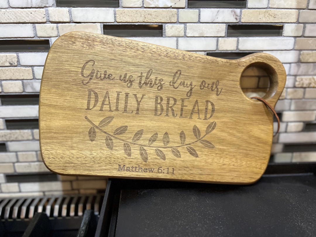 Scripture Engraved Wood Bread Board - Etsy