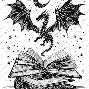 Buch Drache SVG PNG JPEG