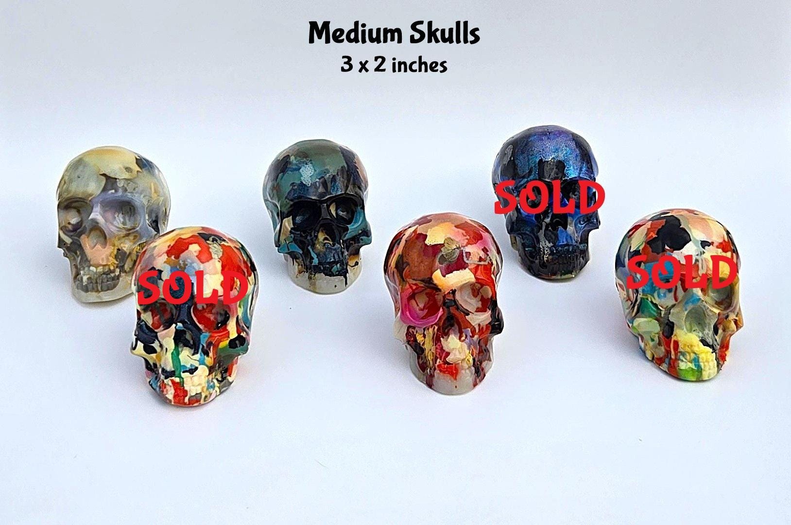 One-of-a-kind Medium Skull Art: Fashioned From Reclaimed 3D