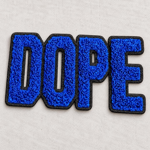 DOPE Chenille Varsity Patch, Iron On, Sew On, DIY