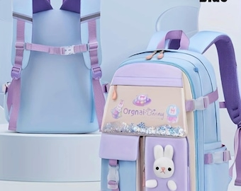 Personalized Canvas Backpack for Girls: Custom Name School Bag