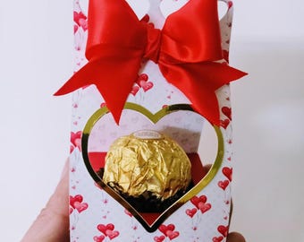 Valentine's Day Chocolate Box Holder Template: SVG .Studio (Digital File)