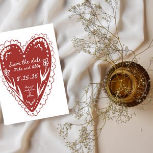 Hand Drawn Save the Date Invitation, Wedding Template (Digital Download)