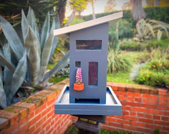 Midcentury Modern Feeder: Handcrafted Palm Springs Style Feeder