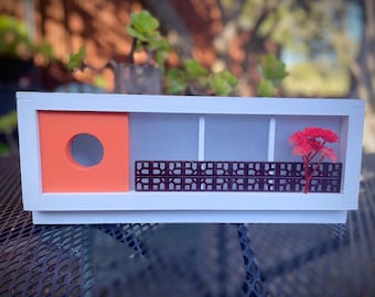 Mid-Century Modern Birdhouse: Handcrafted, Palm Springs Style