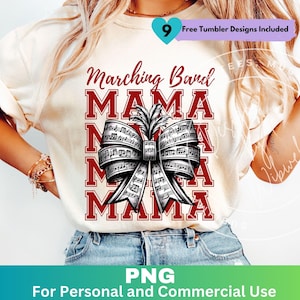 Marching Band Mama Coquette Maroon Png, Band Mom Sublimation Design Clipart, Band Mom Shirt Png Digital Download