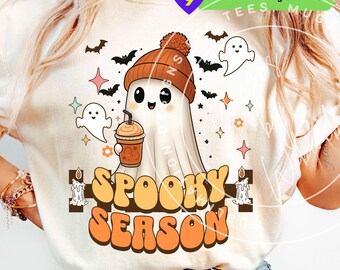 Camiseta de Halloween para mães com estampa de fantasmas PNG (download digital)