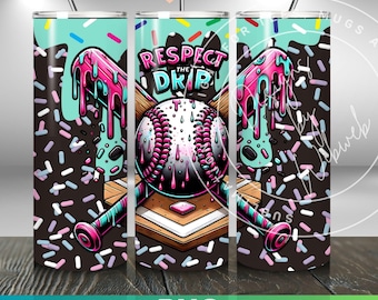 Baseball Sprinkles Tumbler Wrap PNG: 20oz Skinny Tumbler Baseball Sublimation Design (Digital Download)