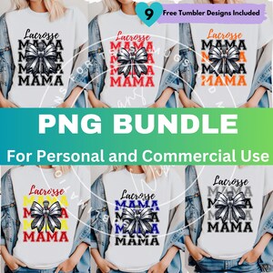 Lacrosse Mama Coquette Bow Png Bundle, Lacrosse Mom Sublimation Design Clipart, Lacrosse Mom Shirt Png Bundle, Digital Download