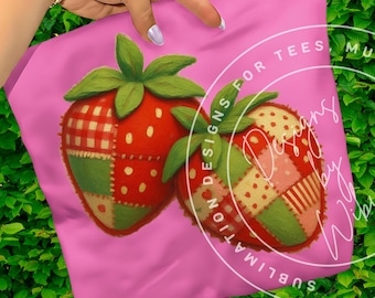 Painted Strawberry PNG: Strawberry Summer Shirt Sublimation Design (Digital Download)