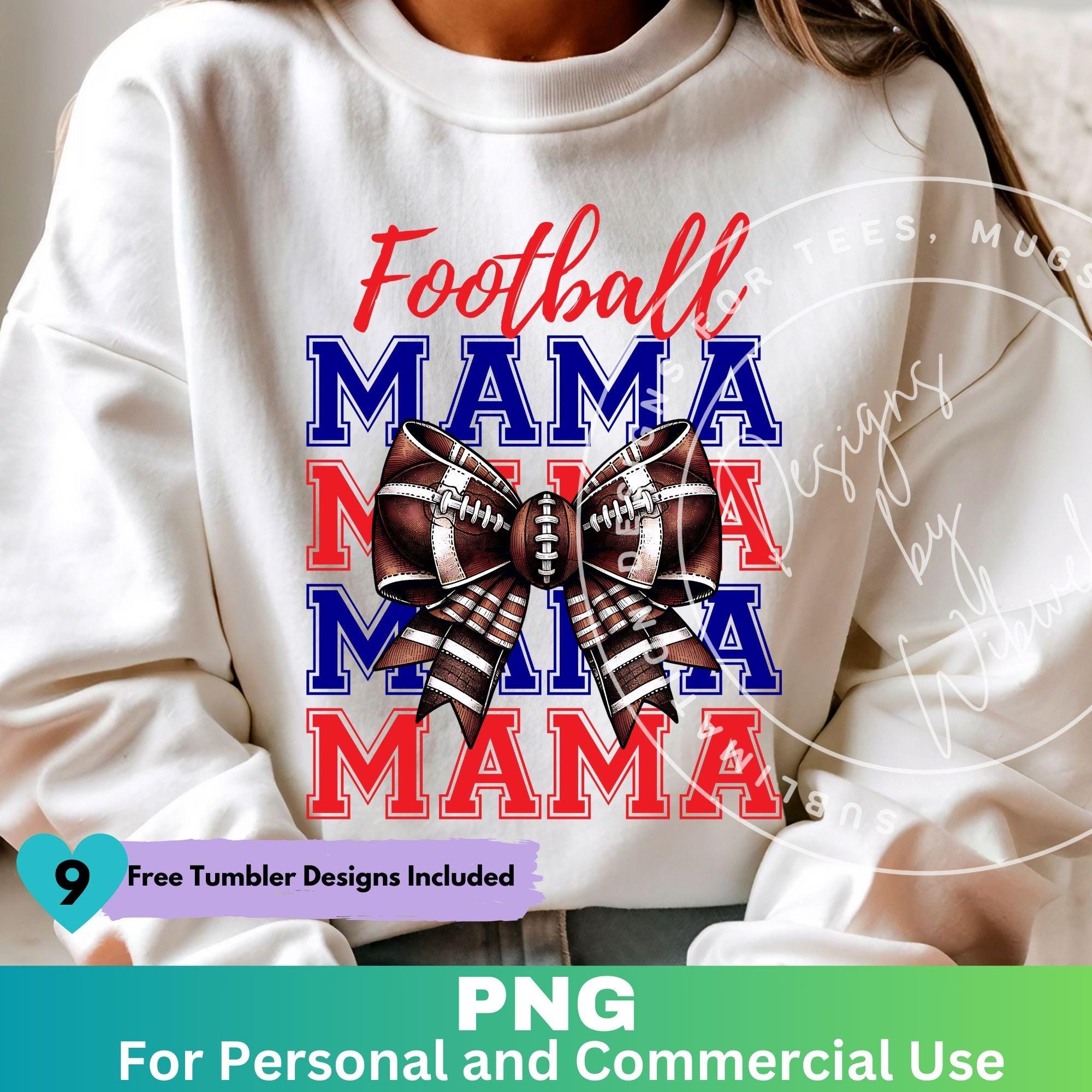 Football Mama Png: Football Mom Sublimation Shirt Design (digital