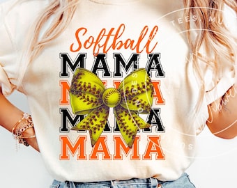Softball Mama Png Bundle: Softball Mom Sublimation Shirt Design Bundle(Digital Download)