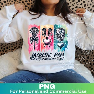 Coquette Lacrosse Mom Sublimation PNG Design, Lacrosse Mom Sports PNG, Lacrosse Coquette PNG Digital Download