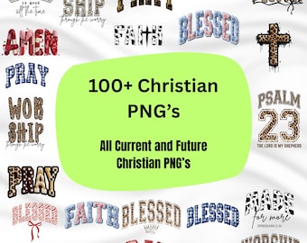 Christian PNG Bundle: Faith Mega Bundle Clipart Sublimation Shirt Graphics (Digital Download)