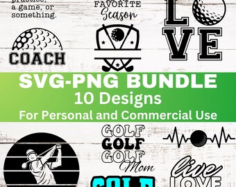Golf Svg Bundle: Golf Png Bundle Golfer Clipart Shirt Graphic Cut File (Digital Download)