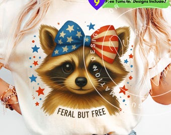 Patriotic Raccoon Png: Funny Patriotic Raccoon Sublimation Shirt Design (Digital Download)