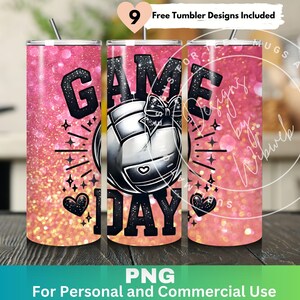 Volleyball Game Day Tumbler Wrap, 20oz Skinny Tumbler Design, Volleyball  Sublimation Design Wrap, Volleyball  Tumbler Png Wrap