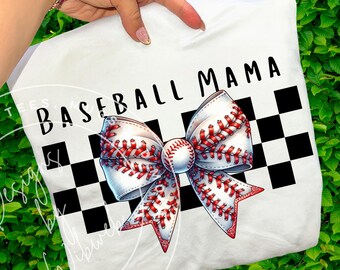 Baseball Mama Png: Retro Baseball Mom Sublimation Shirt Design (Digital Download)
