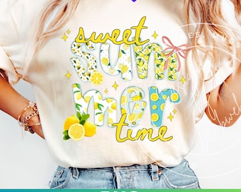 Zomer-png: citroen zomersublimatie shirtontwerp (digitale download)