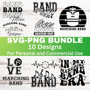 Band Svg Bundle, Marching Band Png, Band Clipart Graphic, Band Shirt Svg
