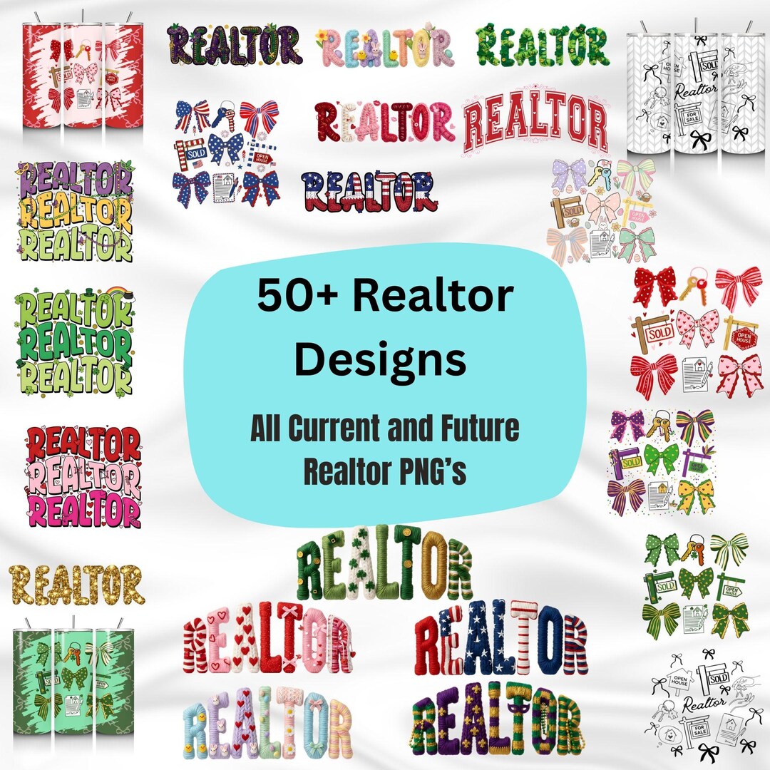 Realtor R Graphic Realtor PNG Bundle: Realtor Mega Bundle Clipart Sublimation Shirt ...