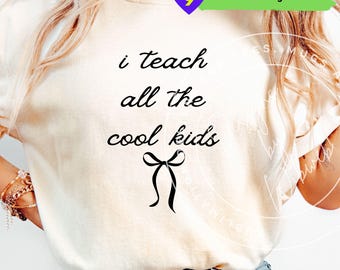Teacher PNG: Simple Teacher Sublimation Shirt Design (Digital Download)