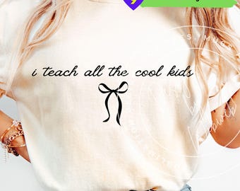 Teacher PNG: Simple Teacher Sublimation Shirt Design (Digital Download)