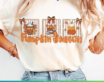 Pumpkin Season PNG: Fall Pumpkin Spice Sublimation Design (Digital Download)