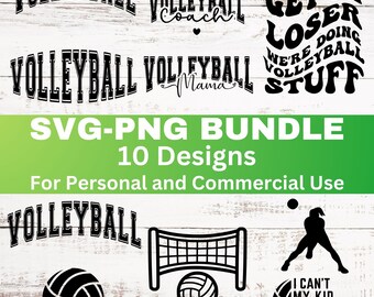 Strandvolleyball-Svg-Bundle: Strandvolleyball-Png-Bundle Clipart Shirt Grafik-Schnitt-Datei (digitaler Download)
