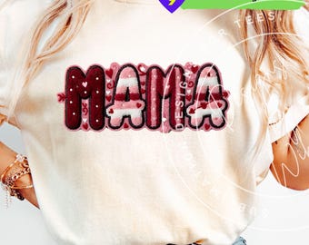Valentine Mama Png: Koszulka z nadrukiem sublimacyjnym Valentine Day Mama (pobieranie cyfrowe)
