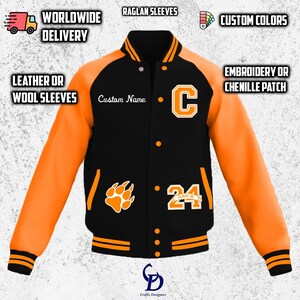 Custom Lettermen Jacket With Embroidery or Chenille Patches Basketball Varsity Jacket
