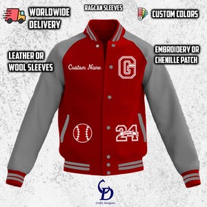 Custom Lettermen Jacket With Embroidery or Chenille Patches Basketball Varsity Jacket