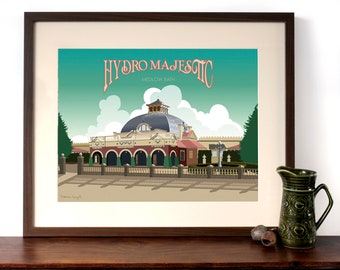 Hydro Majestic Hotel Medlow Bath Blue Mountains Vintage Style Art Print