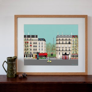 Paris Street Scene Art Print