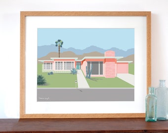 Palm Springs Mid-Century Modern Flat-roofed House Art Print