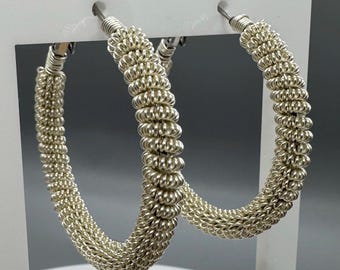 Silver Wired Wrapped Earrings