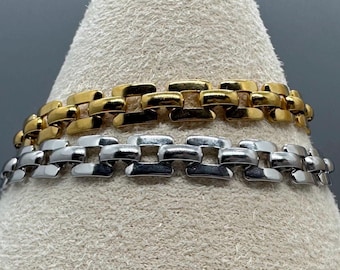 Handcrafted Chain Bracelet in Gold or Silver