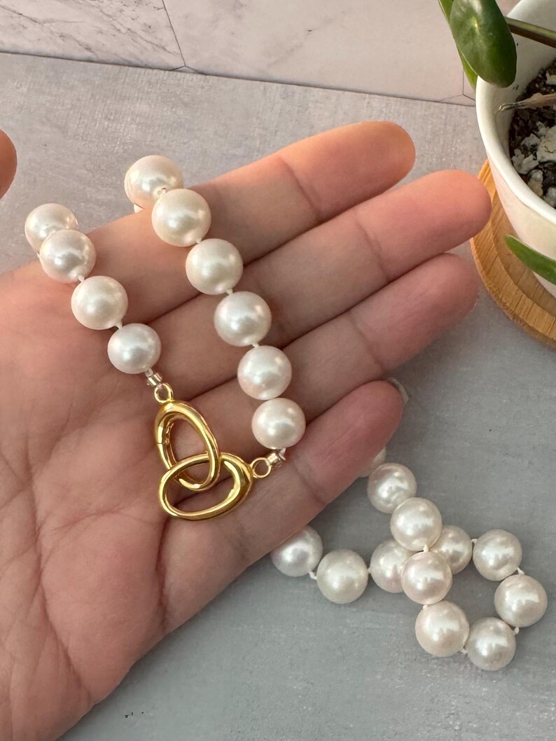 Hand knotted Edison Pearl Necklace 10mm White Pearls Silk Threaded hand-knotted-edison-pearl-necklace-10mm-white-pearls-silk-threaded