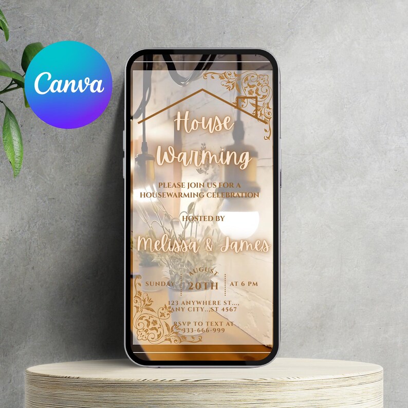 Digital Housewarming Party Invitation, Animated House Warming Invite ...