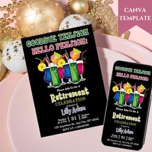 Funny Retirement Invitation | Modern & Simple Retirement Party Invite | Editable Retirement Invite Template | INSTANT DOWNLOAD