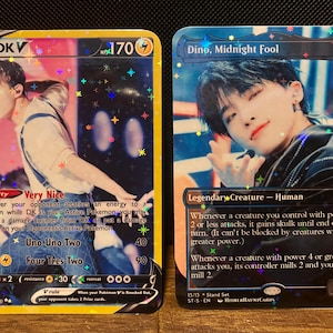 Diecisiete tarjetas coleccionables de KPOP creadas por fans