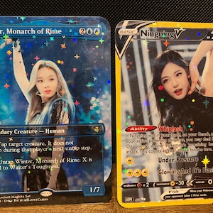 Tarjetas coleccionables creadas por fans de Aespa -