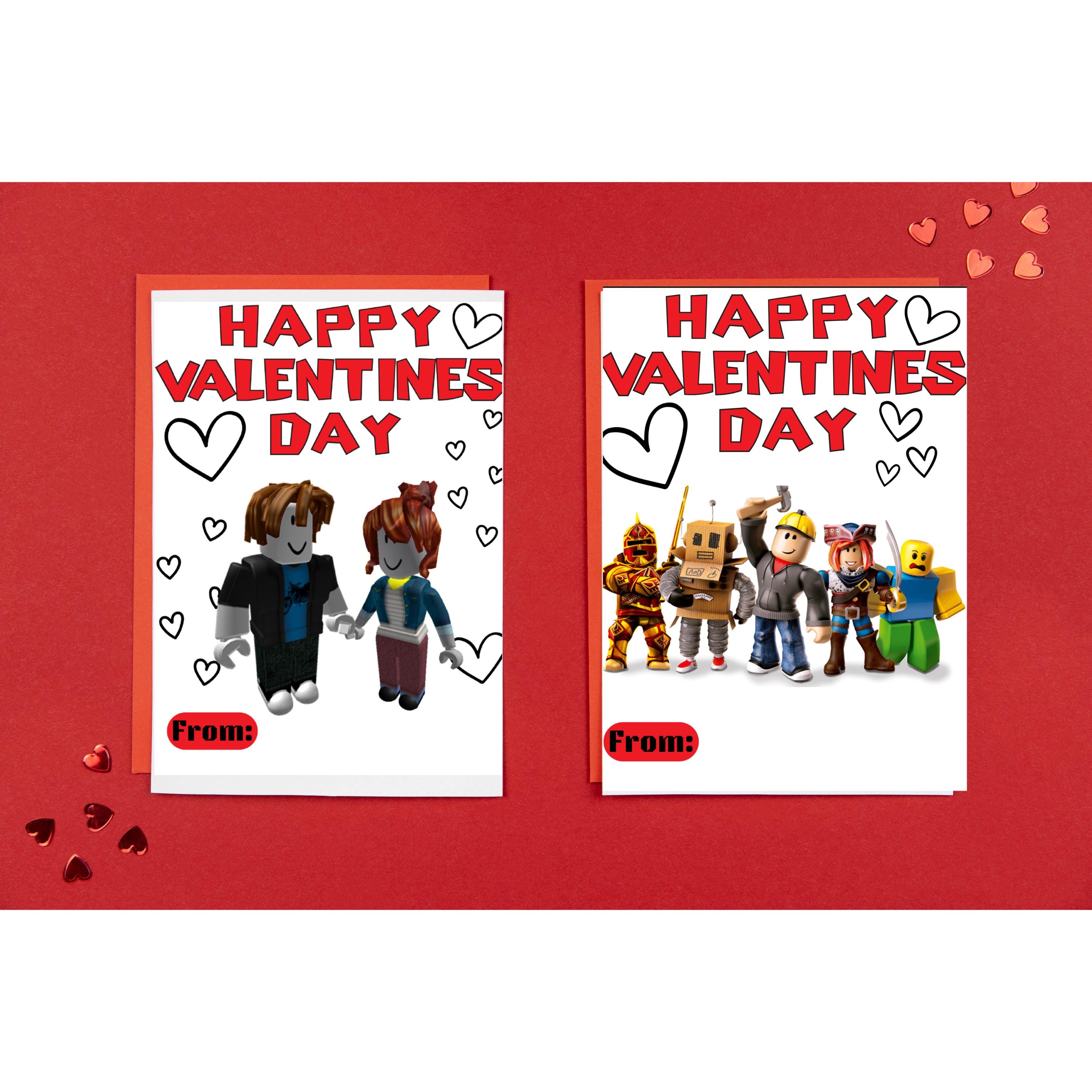 Digital Roblox Valentine Day Cards for Kids - Fun Classroom Printables ...